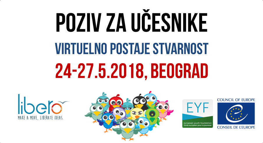 Poziv za učešće na treningu Virtuelno postaje stvarnost (24-27.5.2018, Beograd)